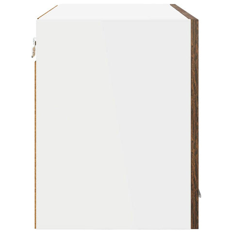 vidaXL Hanging Cabinet with Door Riga 2 pcs Smoked Oak 60 x 31 x 40 cm