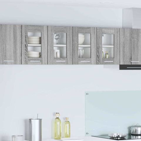 vidaXL Hanging Cabinet Riga 2 pcs Grey Sonoma 60 x 31 x 40 cm