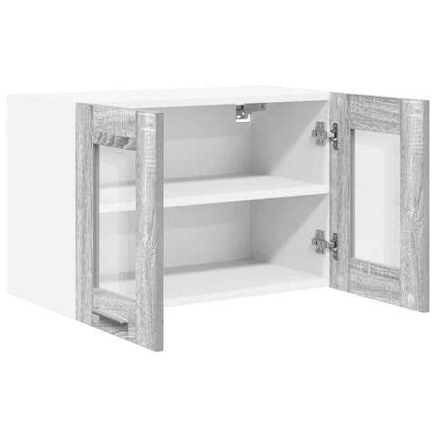 vidaXL Hanging Cabinet Riga 2 pcs Grey Sonoma 60 x 31 x 40 cm