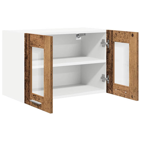 vidaXL Hanging Cabinet with Shelf Riga 2 pcs Old Wood 60 x 31 x 40 cm