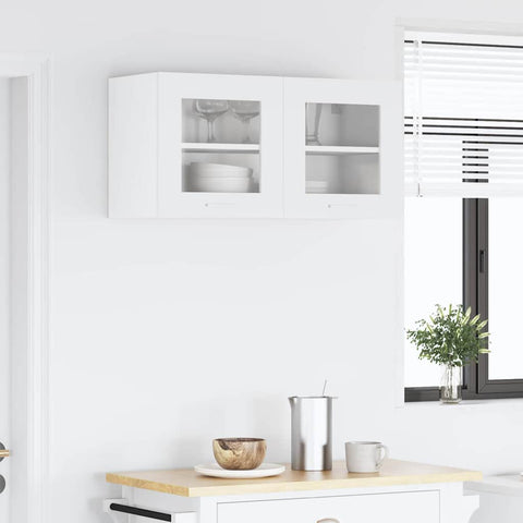 vidaXL Hanging Cabinet Riga White 80 x 31 x 40 cm Engineered Wood