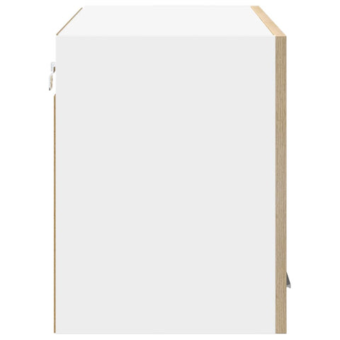 vidaXL Hanging Cabinet Riga Sonoma Oak and White 80 x 31 x 40 cm