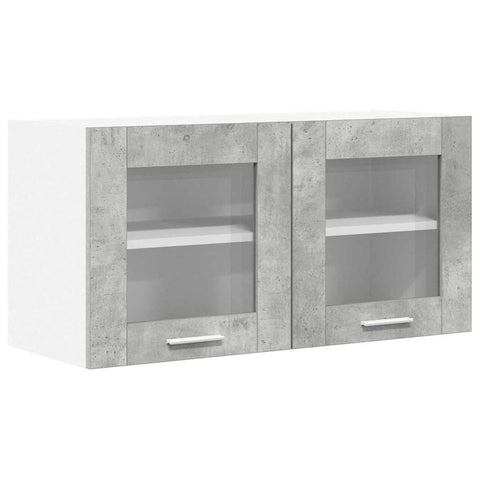 vidaXL Hanging Cabinet Riga Concrete Grey and White 80 x 31 x 40 cm