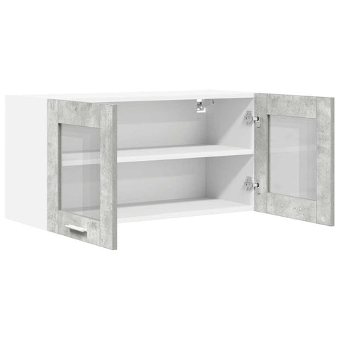 vidaXL Hanging Cabinet Riga Concrete Grey and White 80 x 31 x 40 cm