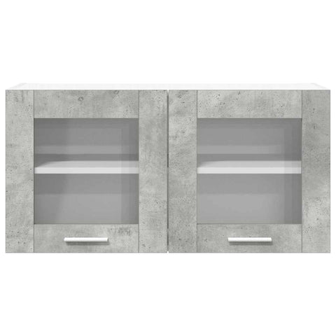 vidaXL Hanging Cabinet Riga Concrete Grey and White 80 x 31 x 40 cm