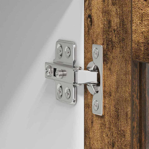 vidaXL Hanging Cabinet Riga Smoked Oak and White 80 x 31 x 40 cm