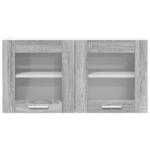 vidaXL Hanging Cabinet Riga Grey Sonoma and White 80 x 31 x 40 cm