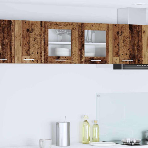 vidaXL Hanging Cabinet Riga Old Wood and White 80 x 31 x 40 cm