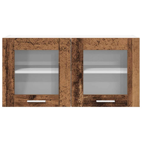 vidaXL Hanging Cabinet Riga Old Wood and White 80 x 31 x 40 cm