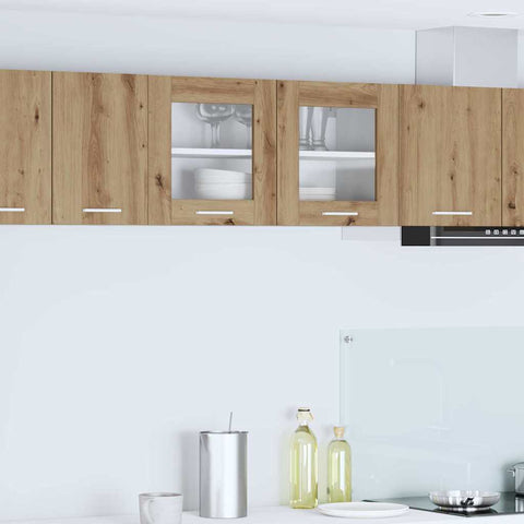 vidaXL Hanging Cabinet Riga Artisan Oak and White 80 x 31 x 40 cm