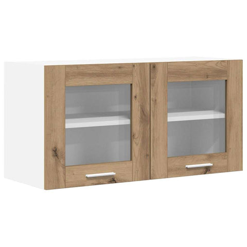 vidaXL Hanging Cabinet Riga Artisan Oak and White 80 x 31 x 40 cm