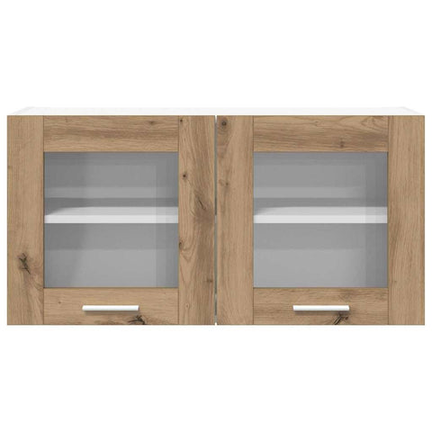 vidaXL Hanging Cabinet Riga Artisan Oak and White 80 x 31 x 40 cm