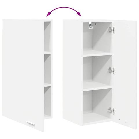 vidaXL Hanging Cabinet Riga White 30 x 31 x 80 cm Engineered Wood