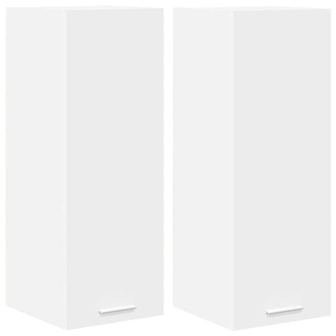 vidaXL Hanging Cabinet with Shelf Riga 2 pcs White 30 x 31 x 80 cm