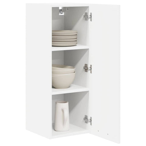 vidaXL Hanging Cabinet with Shelf Riga 2 pcs White 30 x 31 x 80 cm