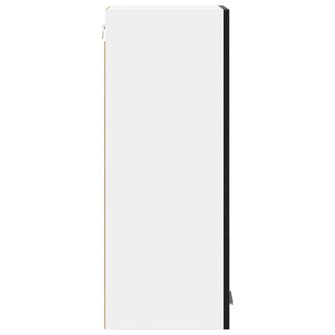 vidaXL Hanging Cabinet Riga Black Oak and White 30 x 31 x 80 cm