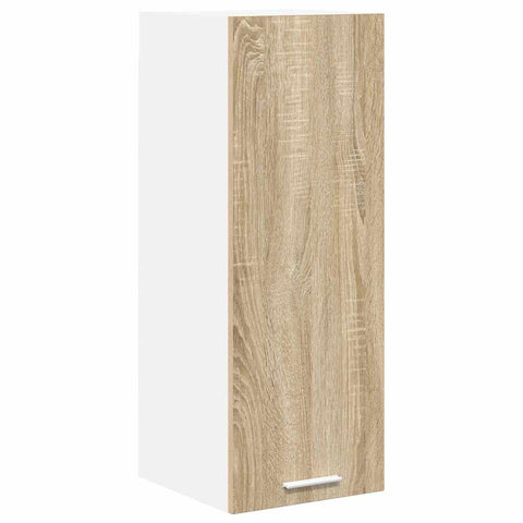 vidaXL Hanging Cabinet Riga Sonoma Oak and White 30 x 31 x 80 cm