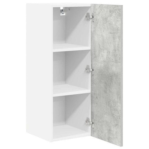 vidaXL Hanging Cabinet Riga Concrete Grey and White 30 x 31 x 80 cm
