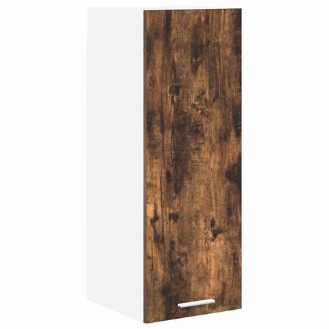 vidaXL Hanging Cabinet Riga Smoked Oak and White 30 x 31 x 80 cm
