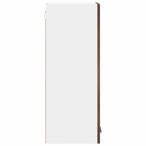 vidaXL Hanging Cabinet Riga Smoked Oak and White 30 x 31 x 80 cm