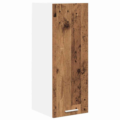 vidaXL Hanging Cabinet Riga 2 pcs Old Wood and White 30 x 31 x 80 cm