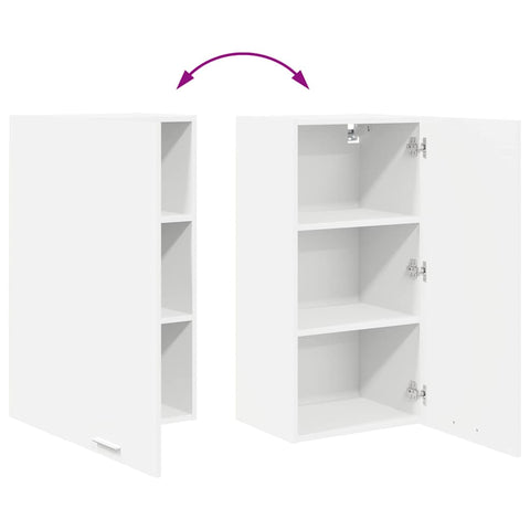 vidaXL Hanging Cabinet Riga White 40 x 31 x 80 cm Engineered Wood