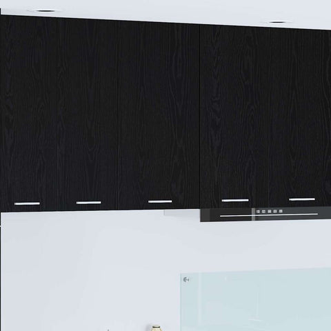 vidaXL Hanging Cabinet Riga Black Oak and White 40 x 31 x 80 cm