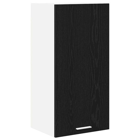 vidaXL Hanging Cabinet Riga Black Oak and White 40 x 31 x 80 cm