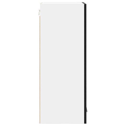 vidaXL Hanging Cabinet Riga Black Oak and White 40 x 31 x 80 cm