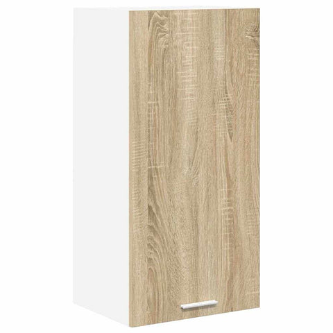 vidaXL Hanging Cabinet Riga Sonoma Oak and White 40 x 31 x 80 cm