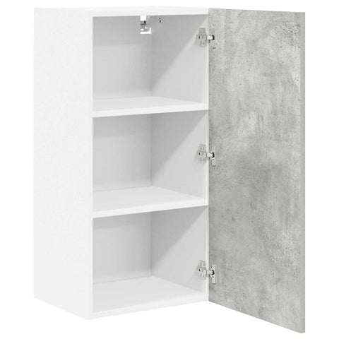 vidaXL Hanging Cabinet Riga Concrete Grey and White 40 x 31 x 80 cm