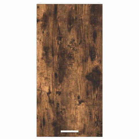 vidaXL Hanging Cabinet Riga Smoked Oak and White 40 x 31 x 80 cm