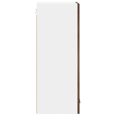 vidaXL Hanging Cabinet Riga Smoked Oak and White 40 x 31 x 80 cm