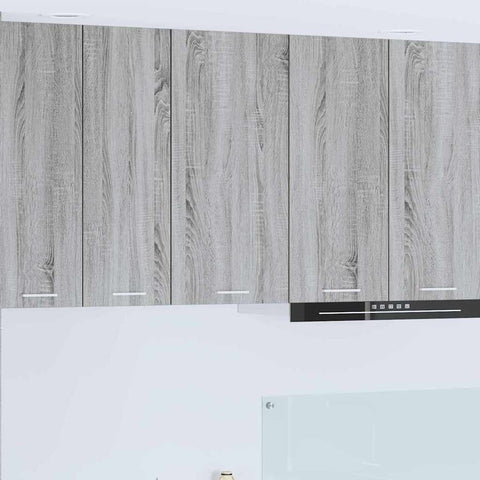 vidaXL Hanging Cabinet Riga Grey Sonoma and White 40 x 31 x 80 cm