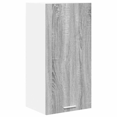 vidaXL Hanging Cabinet Riga Grey Sonoma and White 40 x 31 x 80 cm
