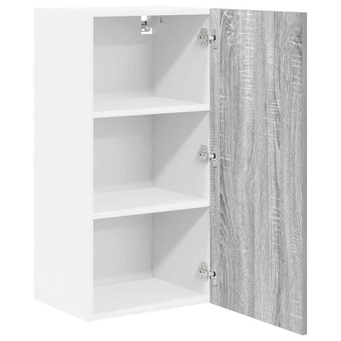 vidaXL Hanging Cabinet Riga Grey Sonoma and White 40 x 31 x 80 cm