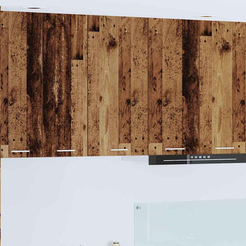 vidaXL Hanging Cabinet Riga Old Wood and White 40 x 31 x 80 cm