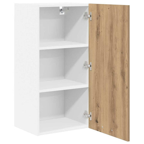 vidaXL Hanging Cabinet Riga Artisan Oak and White 40 x 31 x 80 cm
