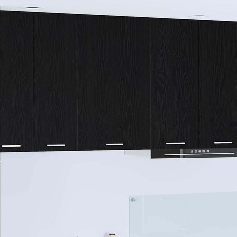 vidaXL Hanging Cabinet Riga Black Oak and White 50 x 31 x 80 cm