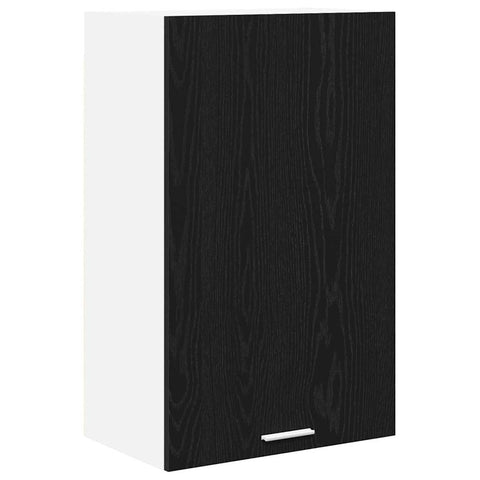 vidaXL Hanging Cabinet Riga Black Oak and White 50 x 31 x 80 cm