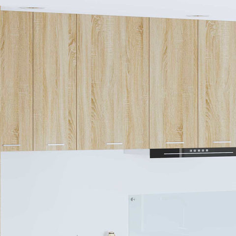 vidaXL Hanging Cabinet Riga Sonoma Oak and White 50 x 31 x 80 cm