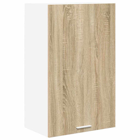 vidaXL Hanging Cabinet Riga Sonoma Oak and White 50 x 31 x 80 cm