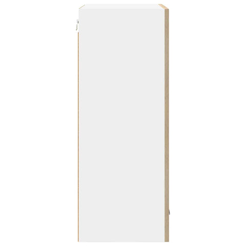 vidaXL Hanging Cabinet Riga Sonoma Oak and White 50 x 31 x 80 cm