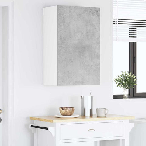 vidaXL Hanging Cabinet Riga Concrete Grey and White 50 x 31 x 80 cm