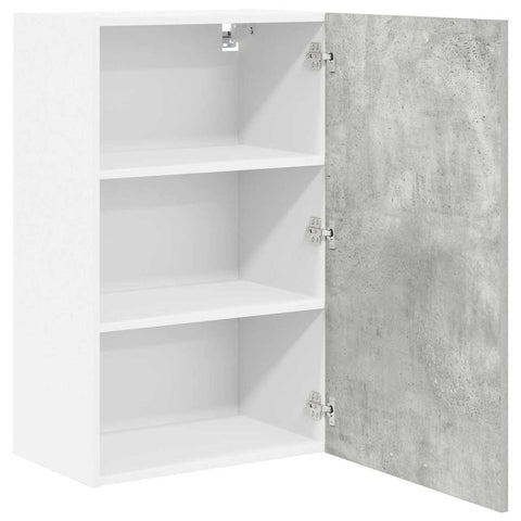 vidaXL Hanging Cabinet Riga Concrete Grey and White 50 x 31 x 80 cm