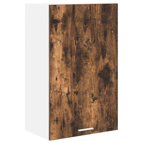 vidaXL Hanging Cabinet Riga Smoked Oak and White 50 x 31 x 80 cm