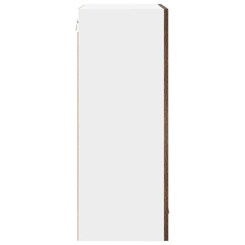vidaXL Hanging Cabinet Riga Smoked Oak and White 50 x 31 x 80 cm