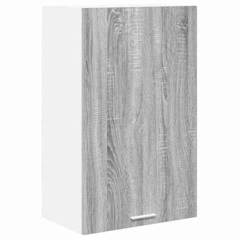 vidaXL Hanging Cabinet Riga Grey Sonoma and White 50 x 31 x 80 cm