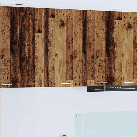 vidaXL Hanging Cabinet Riga Old Wood and White 50 x 31 x 80 cm