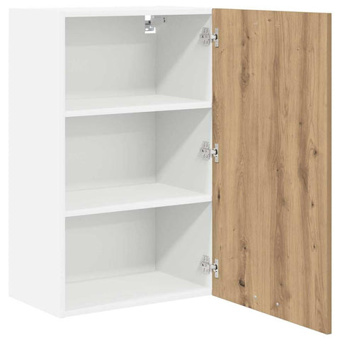 vidaXL Hanging Cabinet Riga Artisan Oak and White 50 x 31 x 80 cm